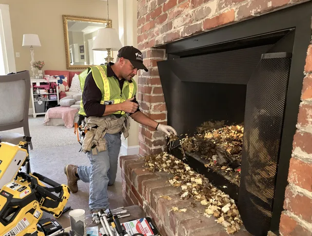 Safe screening installation by Davidson Chimney Sweep in Davidson, NC