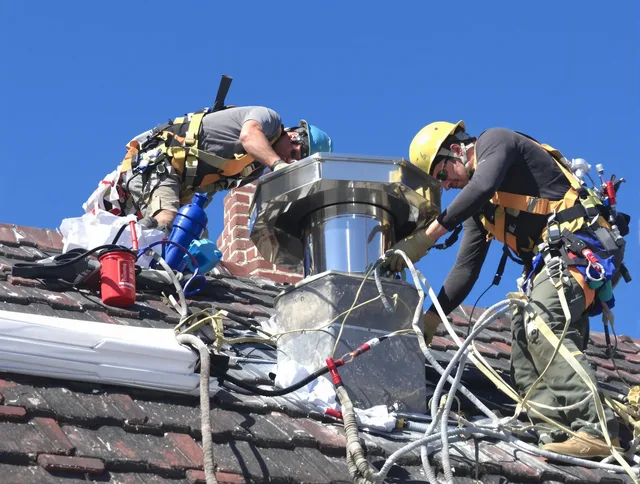 Protective chimney cap installed by Davidson Chimney Sweep in Davidson, NC