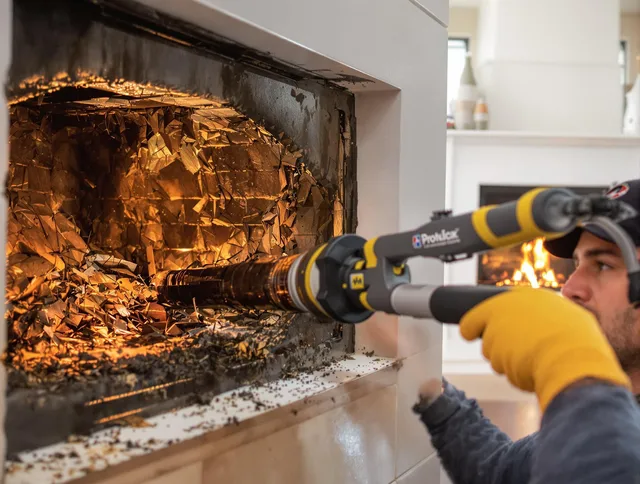Professional chimney cleaning by Davidson Chimney Sweep in Davidson, NC