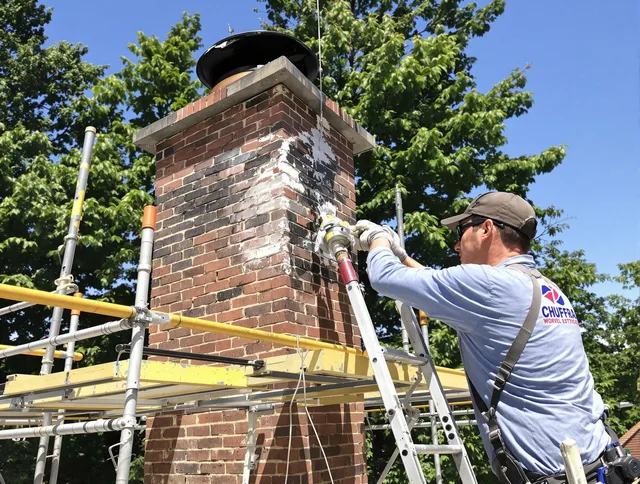 Structural chimney repair by Davidson Chimney Sweep in Davidson, NC