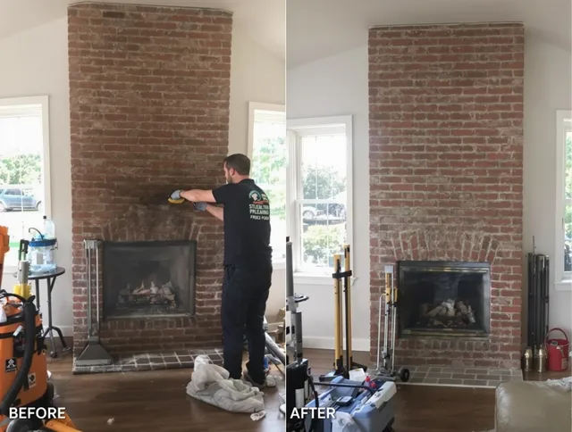 Finished chimney sweeping service by Davidson Chimney Sweep in Davidson, NC