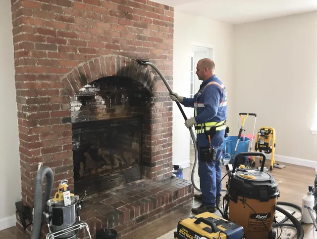 Davidson Chimney Sweep expert performing detailed chimney sweep in Davidson, NC