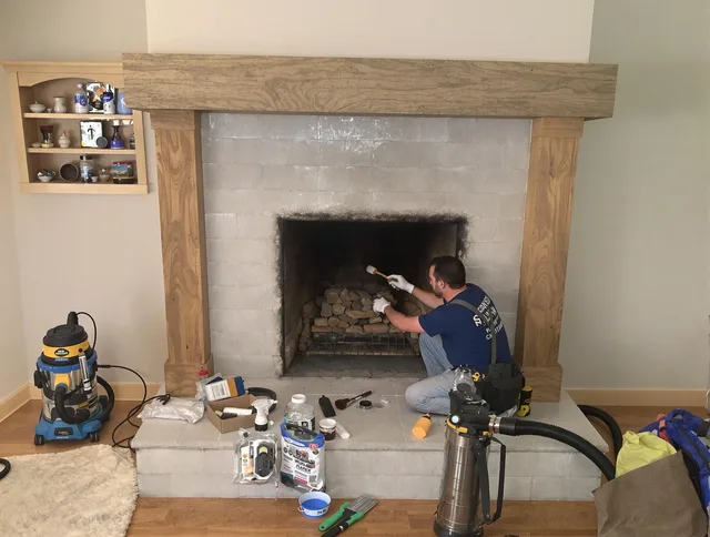 Detailed creosote removal process by Davidson Chimney Sweep in Davidson, NC