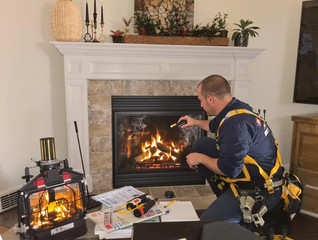 Safety-focused fireplace inspection by Davidson Chimney Sweep in Davidson, NC