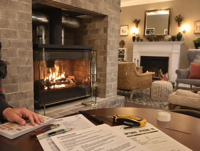 Davidson Chimney Sweep verifying fireplace safety measures in Davidson, NC